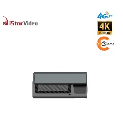 iSV-T3  Three Channel Dashcam, 4G LTE+True 4K SONY IMX415 Sensor, Remote Live-View, IR Night Vision, 24/7 Parking Mode