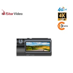 iSV-D12Plus  3''IPS Touch Screen,3 Channel Dashcam, 4G LTE+True 4K SONY IMX415 Sensor, Remote Live-View, 24/7 Parking Mode