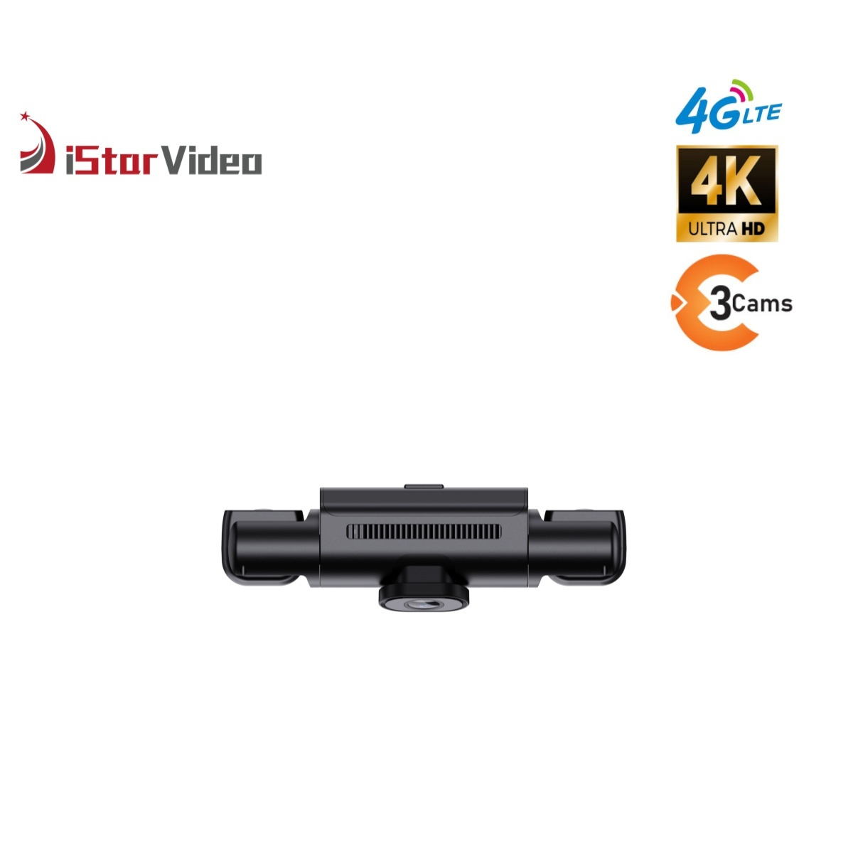 StarVideo iSV-T5Pro 4G Dash Cam - 3-Channel 4K Sony Sensor Remote Monitoring