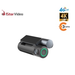 iSV-D12  Three Channel Dashcam, 4G LTE+True 4K SONY IMX415 Sensor, Remote Live-View, IR Night Vision,24/7 Parking Mode