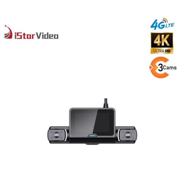 StarVideo iSV-T5Pro 4G Dash Cam - 3-Channel 4K Sony Sensor Remote Monitoring