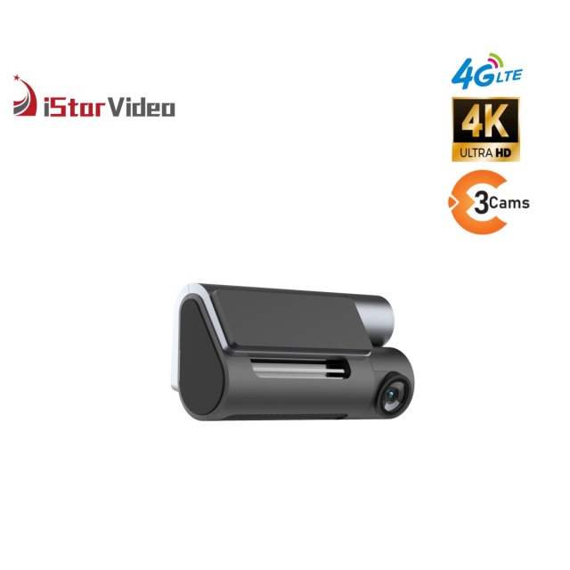 iSV-D12  Three Channel Dashcam, 4G LTE+True 4K SONY IMX415 Sensor, Remote Live-View, IR Night Vision,24/7 Parking Mode