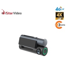 iSV-D12Plus  3''IPS Touch Screen,3 Channel Dashcam, 4G LTE+True 4K SONY IMX415 Sensor, Remote Live-View, 24/7 Parking Mode