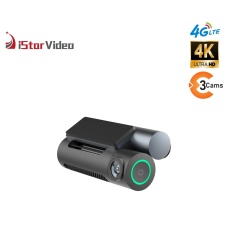 iSV-D12Plus  3''IPS Touch Screen,3 Channel Dashcam, 4G LTE+True 4K SONY IMX415 Sensor, Remote Live-View, 24/7 Parking Mode