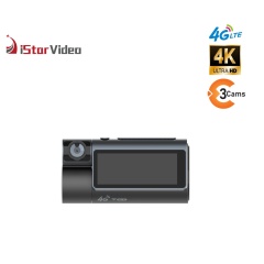 iSV-D12Plus  3''IPS Touch Screen,3 Channel Dashcam, 4G LTE+True 4K SONY IMX415 Sensor, Remote Live-View, 24/7 Parking Mode