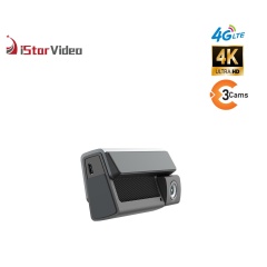 iSV-T3  Three Channel Dashcam, 4G LTE+True 4K SONY IMX415 Sensor, Remote Live-View, IR Night Vision, 24/7 Parking Mode