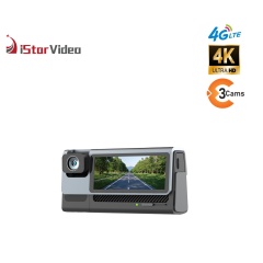 iSV-T3Plus  3''IPS Touch Screen,3 Channel Dashcam, 4G LTE+True 4K SONY IMX415 Sensor, Remote Live-View, 24/7 Parking Mode