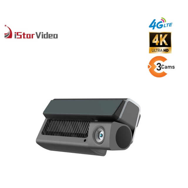 iSV-T3Plus  3''IPS Touch Screen,3 Channel Dashcam, 4G LTE+True 4K SONY IMX415 Sensor, Remote Live-View, 24/7 Parking Mode