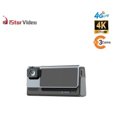 iSV-T3Plus  3''IPS Touch Screen,3 Channel Dashcam, 4G LTE+True 4K SONY IMX415 Sensor, Remote Live-View, 24/7 Parking Mode