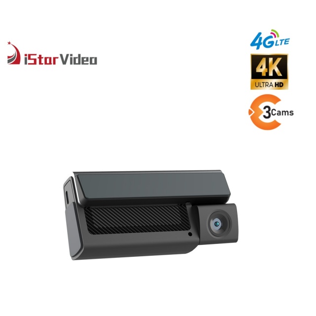iSV-T3Plus  3''IPS Touch Screen,3 Channel Dashcam, 4G LTE+True 4K SONY IMX415 Sensor, Remote Live-View, 24/7 Parking Mode