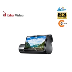 iSV-F7Plus Three Channel Dashcam, 4G LTE Connectivity, 2K+1080P+1080P, Real-time Remote View, IR Night Vision, 24/7 Parking Surveillance Mode