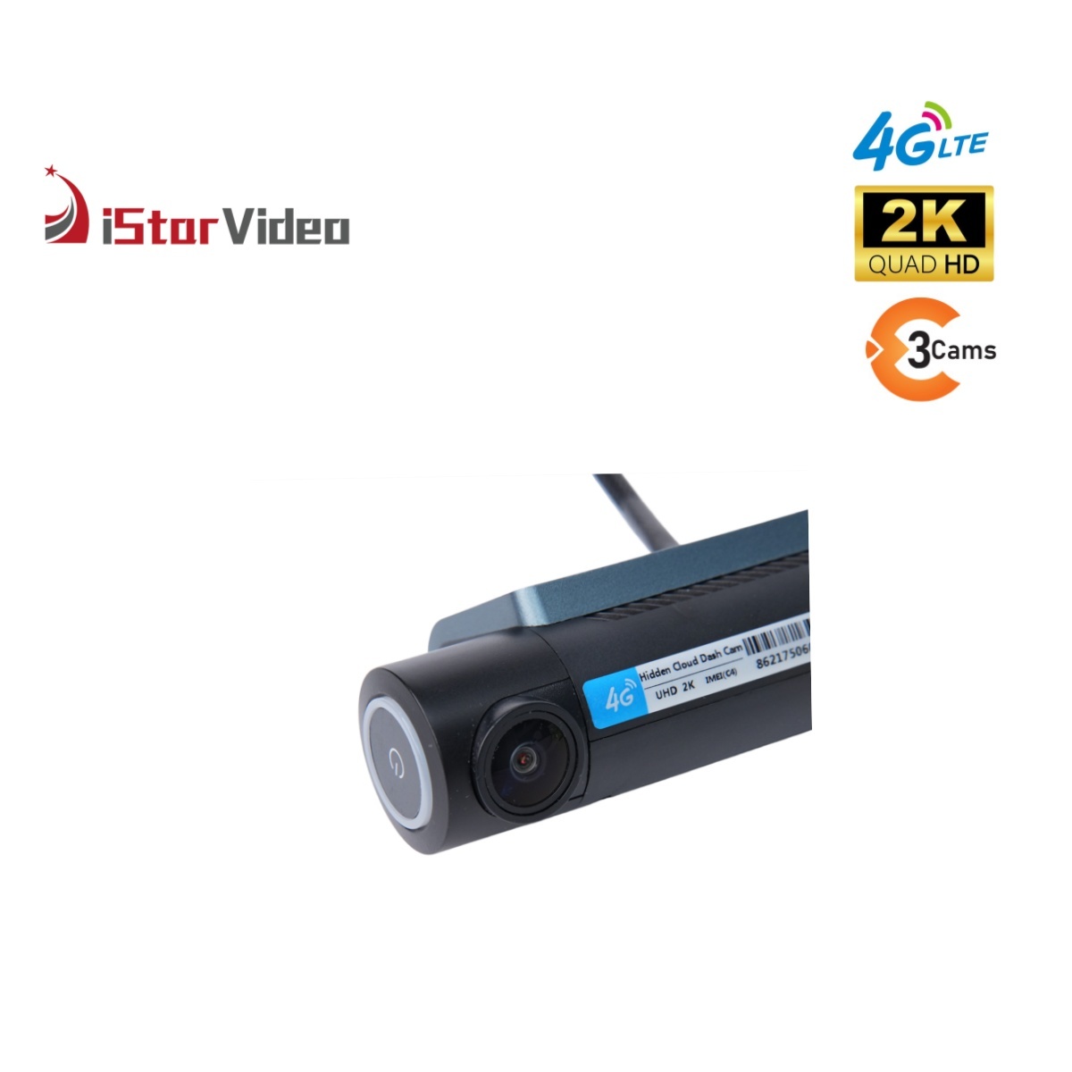 iStarVideo iSV-F10 4G GPS Dash Cam - 2K+1080P+1080P Three Cams Cloud DVR