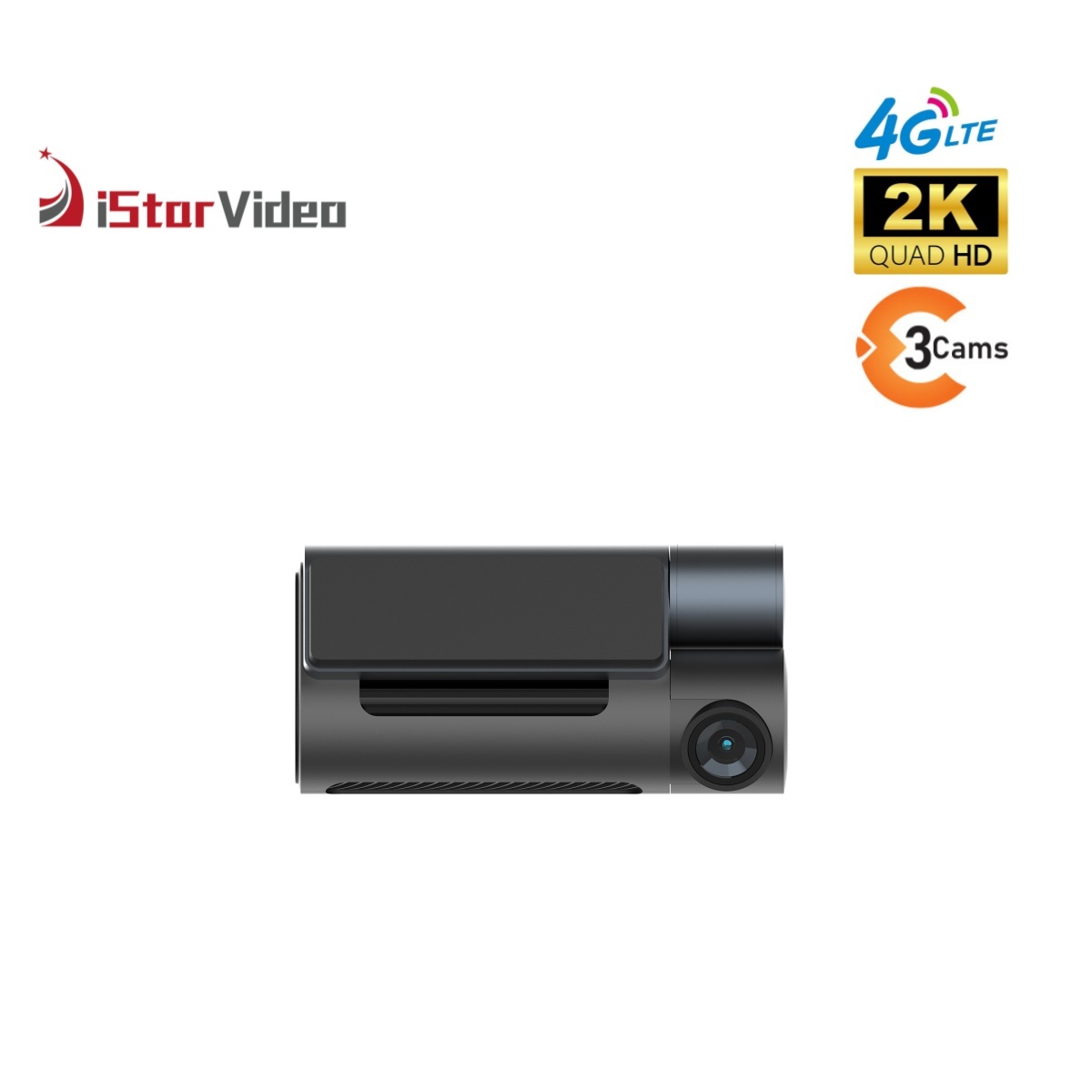 iStarVideo iSV-F12 4G Cloud Dash Cam - 2K+1080P+1080P 3-Lens DVR