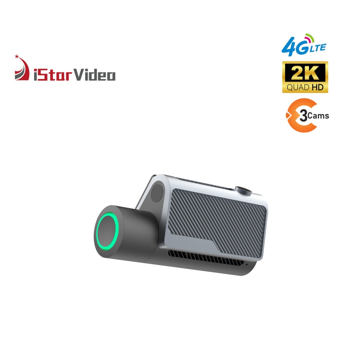 iStarVideo iSV-F10 4G GPS Dash Cam - 2K+1080P+1080P Three Cams Cloud DVR