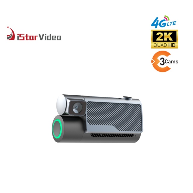 iStarVideo iSV-F12 4G Cloud Dash Cam - 2K+1080P+1080P 3-Lens DVR