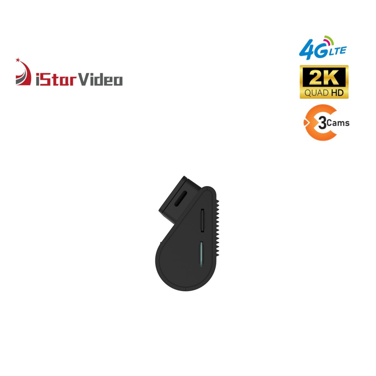 iSV-F7Plus Three Channel Dashcam, 4G LTE Connectivity, 2K+1080P+1080P, Real-time Remote View, IR Night Vision, 24/7 Parking Surveillance Mode