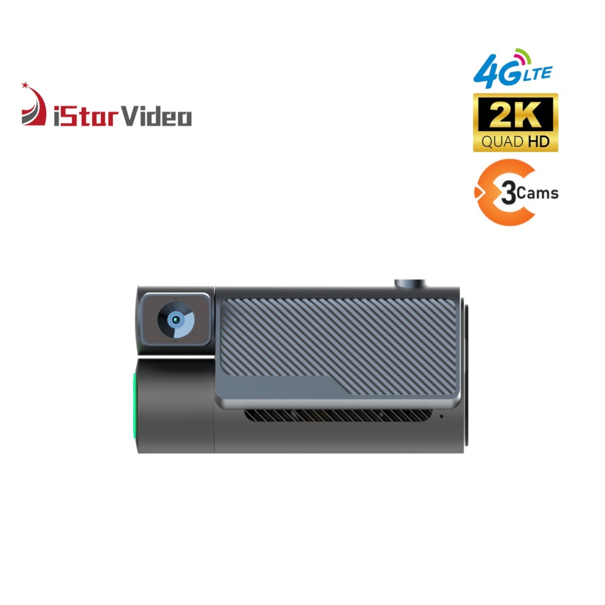 iStarVideo iSV-F12 4G Cloud Dash Cam - 2K+1080P+1080P 3-Lens DVR