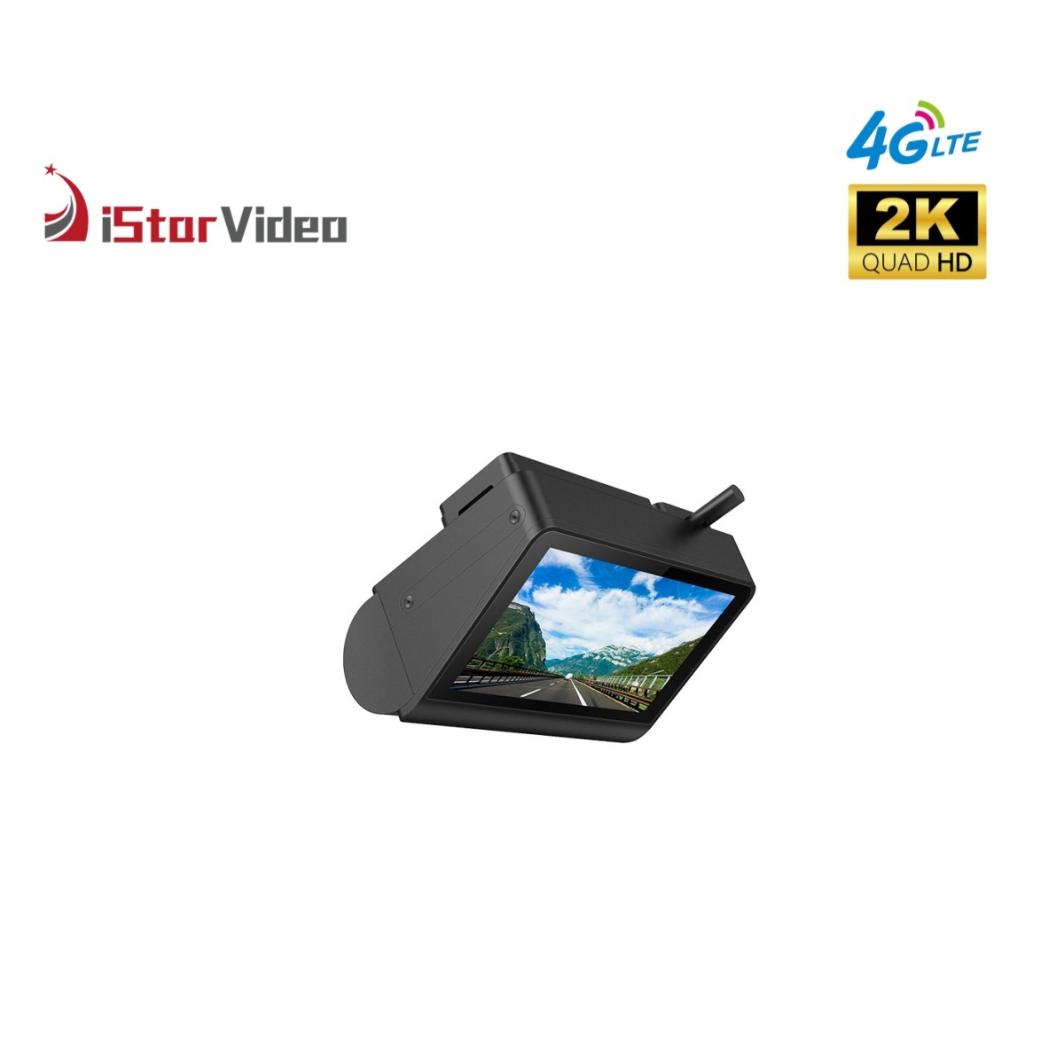 iSV-D5Plus 4G Dash Cam, True 2K+Full HD Car DVR, 3” IPS Touch Screen,Built-in Wi-Fi, GPS, WDR, 24H Parking Mode