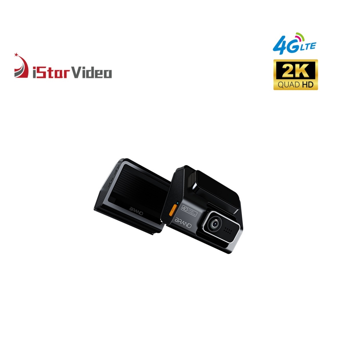iSV-D9 4G Dash Cam,True 2K,Dual Channel,Super IR Night Vision, Built in WiFi, 24/7 Parking Mode, AI Motion Detection