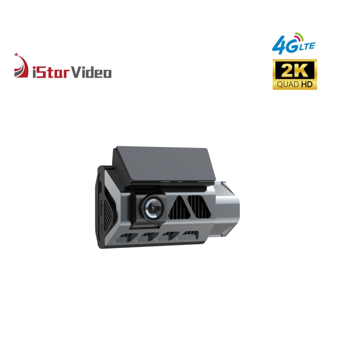 iSV-D8 4G 2K 2CH Dash Camera with Screen GPS Remote Live View Dual Channel Recording