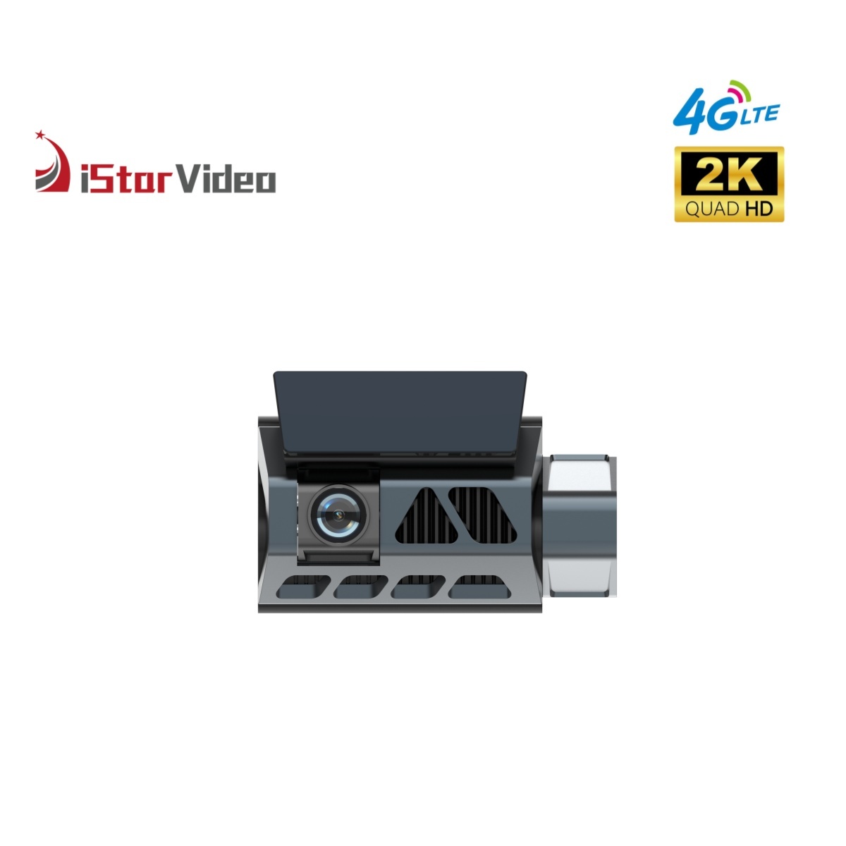 iSV-D8 4G 2K 2CH Dash Camera with Screen GPS Remote Live View Dual Channel Recording