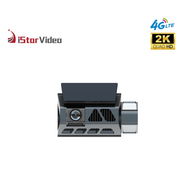 iSV-D8 4G 2K 2CH Dash Camera with Screen GPS Remote Live View Dual Channel Recording