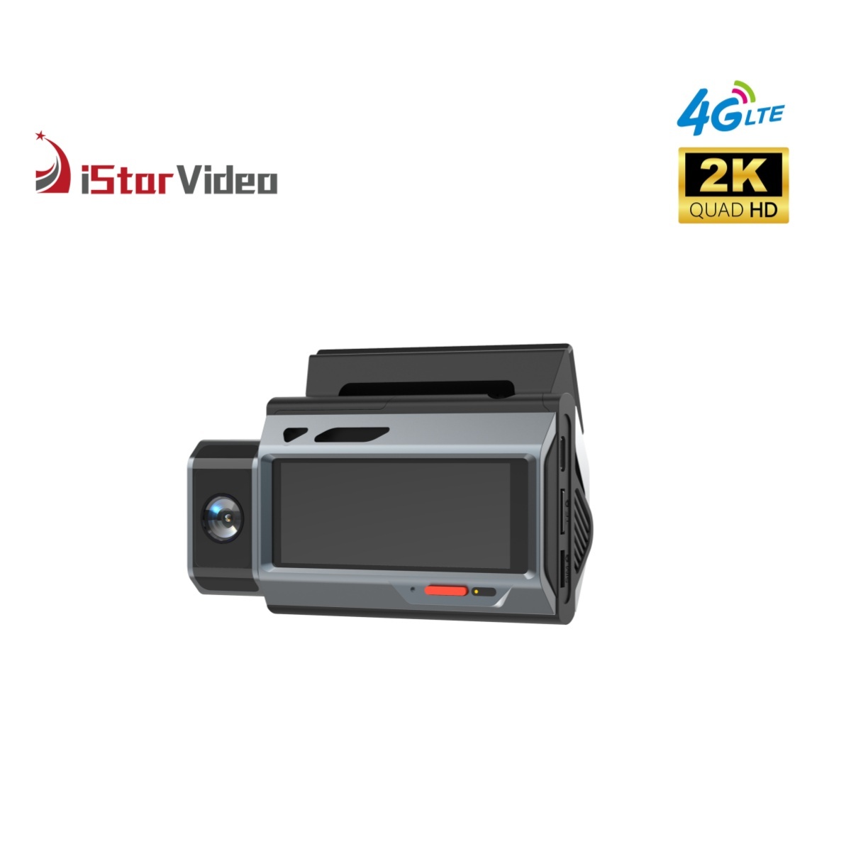 iSV-D8Plus 4G+2K 2CH Car DVR Camera with Screen, GPS Tracking Alarm Function