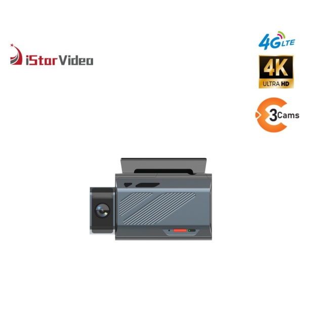 iStarVideo iSV-T8 4G Cloud Dashcam, 3-Camera 4K UHD Sony Sensor Car Recorder, IR Night Vision Two-Way Talk GPS Tracking
