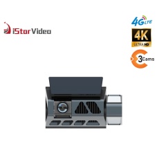 iStarVideo iSV-T8 4G Cloud Dashcam, 3-Camera 4K UHD Sony Sensor Car Recorder, IR Night Vision Two-Way Talk GPS Tracking