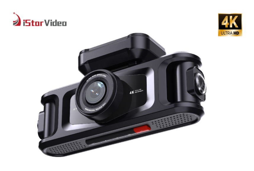 iSV-K4B- Pro 360° View 4‑Channel 4K Dash Cam, 3.0" IPS Display, IR Night Vision, 24H Parking Monitor for Car Truck Commercial Fleet