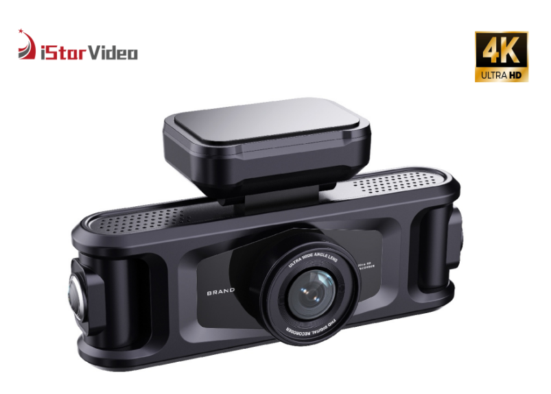 iSV-K4B- Pro 360° View 4‑Channel 4K Dash Cam, 3.0" IPS Display, IR Night Vision, 24H Parking Monitor for Car Truck Commercial Fleet