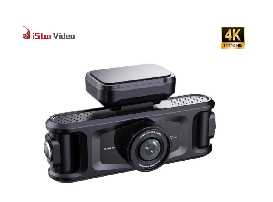 iSV-K4B- Pro 360° View 4‑Channel 4K Dash Cam, 3.0" IPS Display, IR Night Vision, 24H Parking Monitor for Car Truck Commercial Fleet