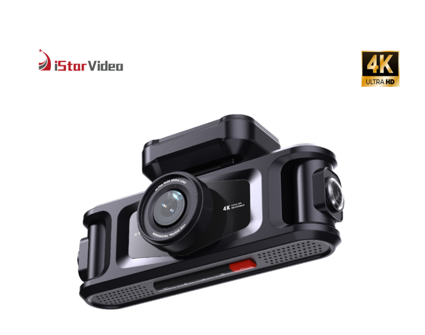 iSV-K4B- Pro 360° View 4‑Channel 4K Dash Cam, 3.0" IPS Display, IR Night Vision, 24H Parking Monitor for Car Truck Commercial Fleet