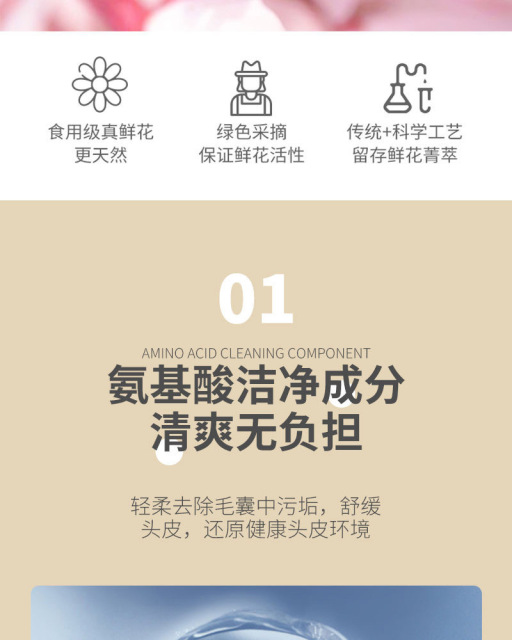 QUARIED Nianxiang Evening Sakura Amino Acid Anti-dandruff Anti-Itch Shampoo for Hair Sustained Fragrance Shampoo