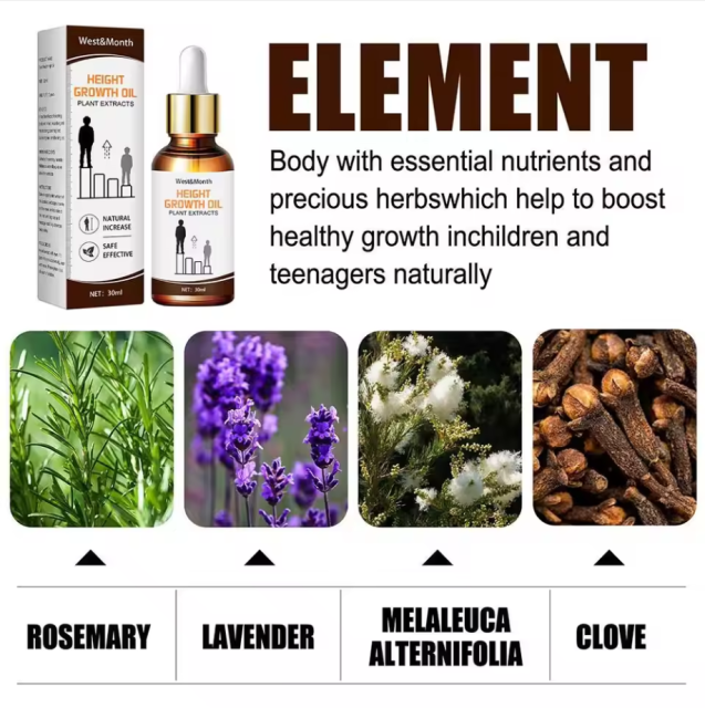 Increase Height Essential Oil Grow Taller Conditioning Body Growth Promote Bone Oils Foot Soothing Oil Herbal Massage Z7R4