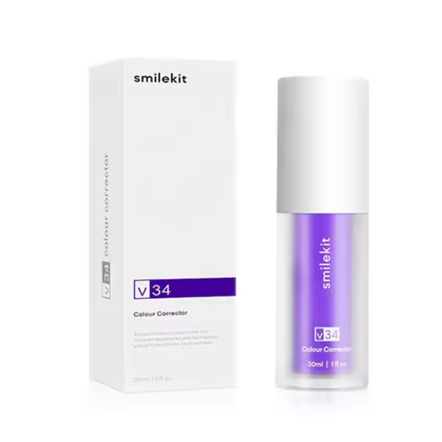 SMILEKIT V34 Purple Whitening Toothpaste Remove Smoke Stain Remove Stains Reduce Yellowing Care For Teeth Gums Fresh Breath