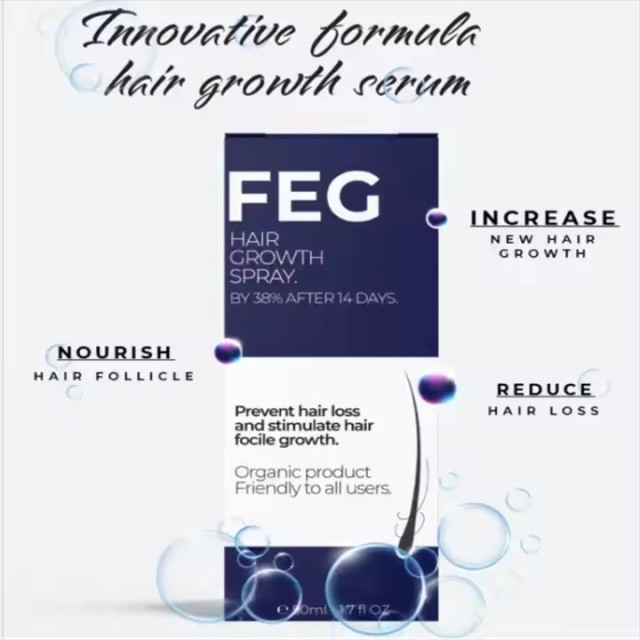 New  anti-hair loss FEG hair growth oil spray for thicker, longer hair treatments