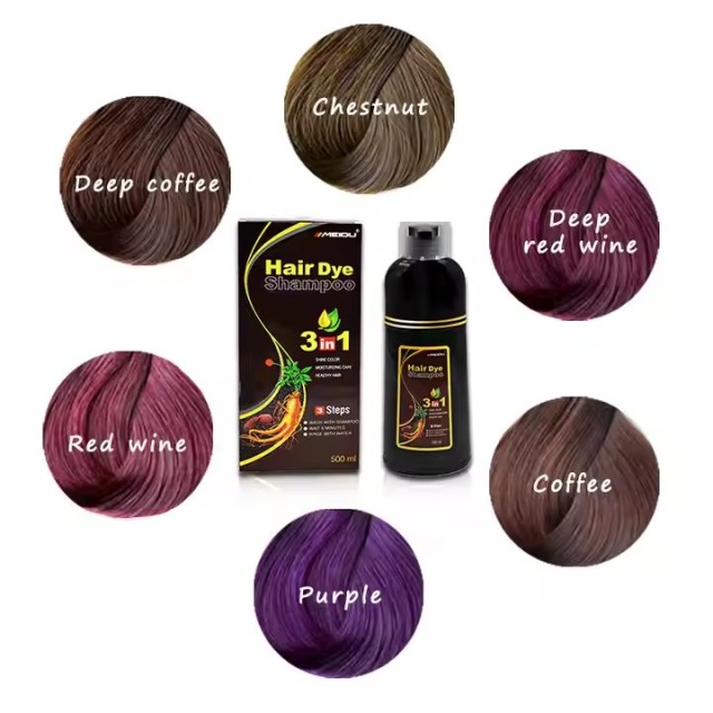 Grass Natural Mido Black Hair Dye Dark Brown Permanent Mido Black Hair Dye shampoo