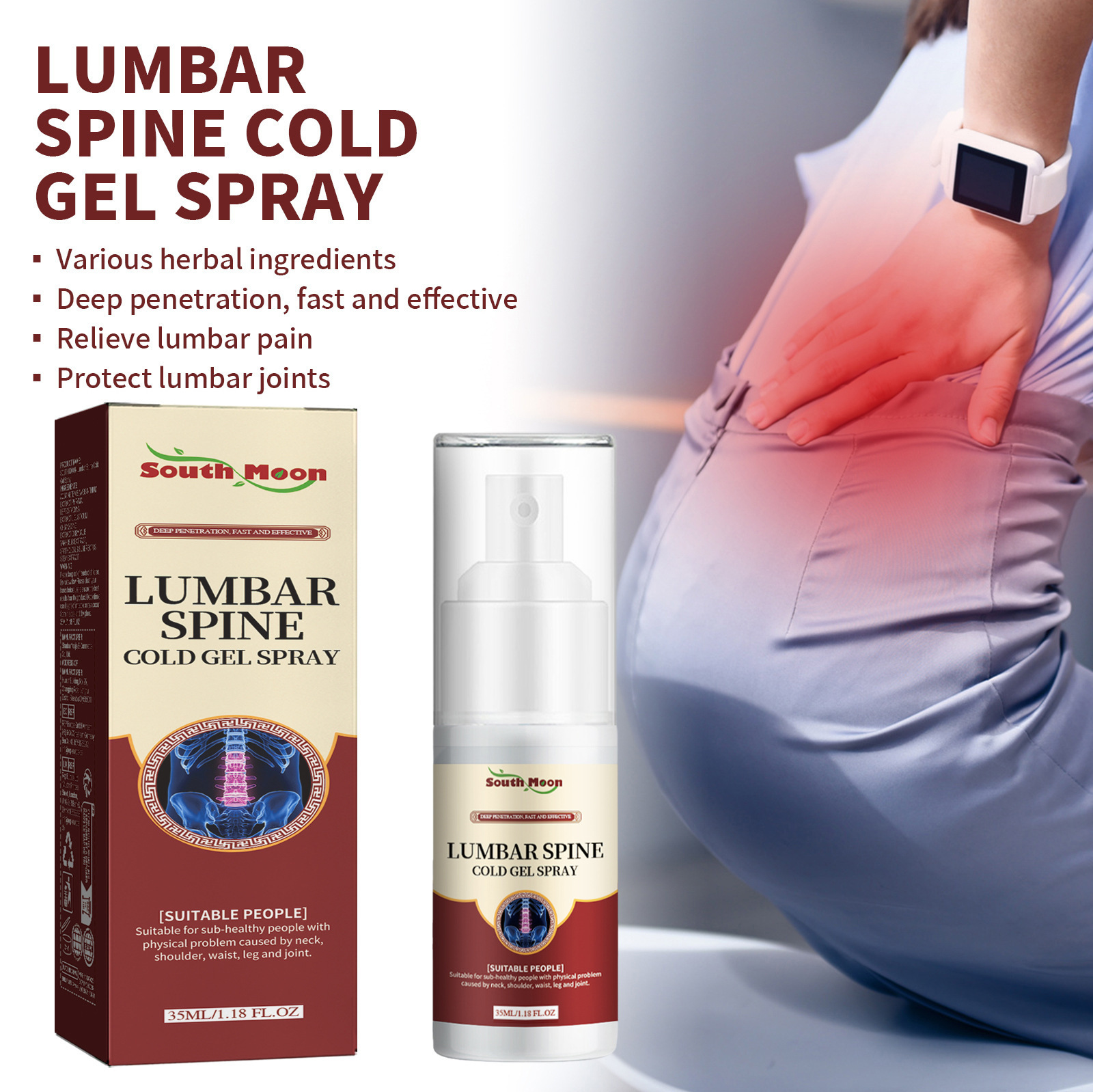 oint Care Spray Lumbar Spine Shoulders Neck Pain Therapy Spray Massage Care Relieve Knees Tendons Discomfort