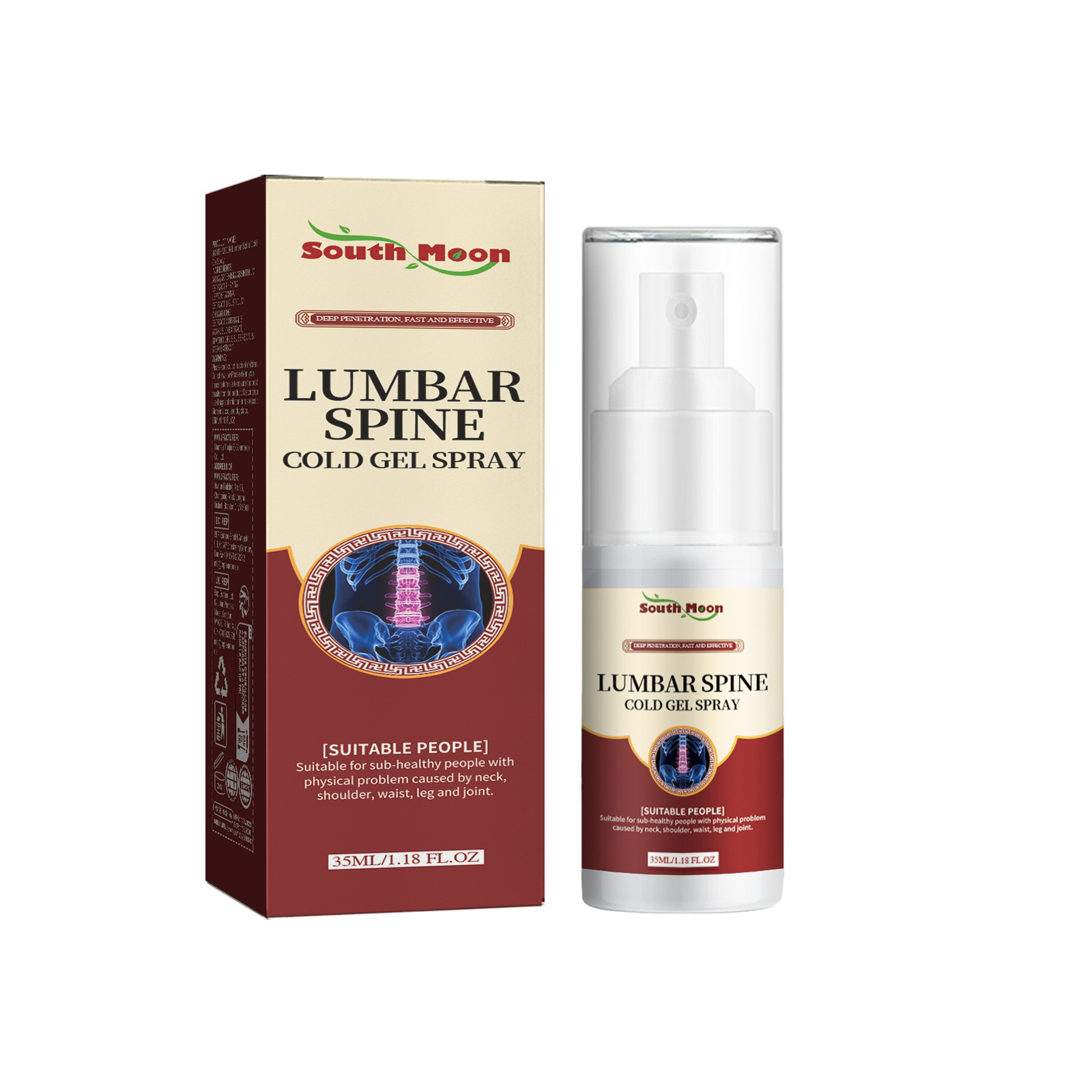 oint Care Spray Lumbar Spine Shoulders Neck Pain Therapy Spray Massage Care Relieve Knees Tendons Discomfort