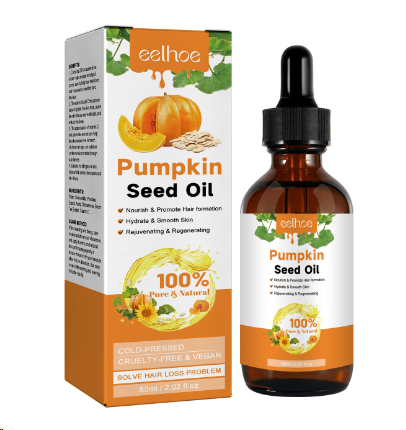 Pumpkin seed oil moisturizing hair roots dense hair solid hair soft and strong hair care essential oil