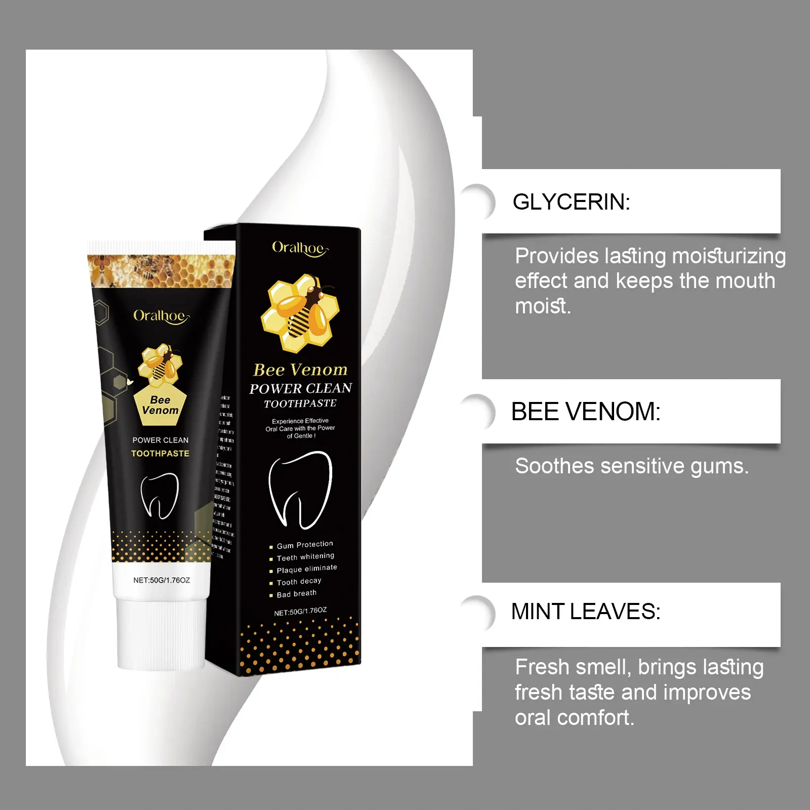 ORALHOE Bee Poison Cleaning Toothpaste