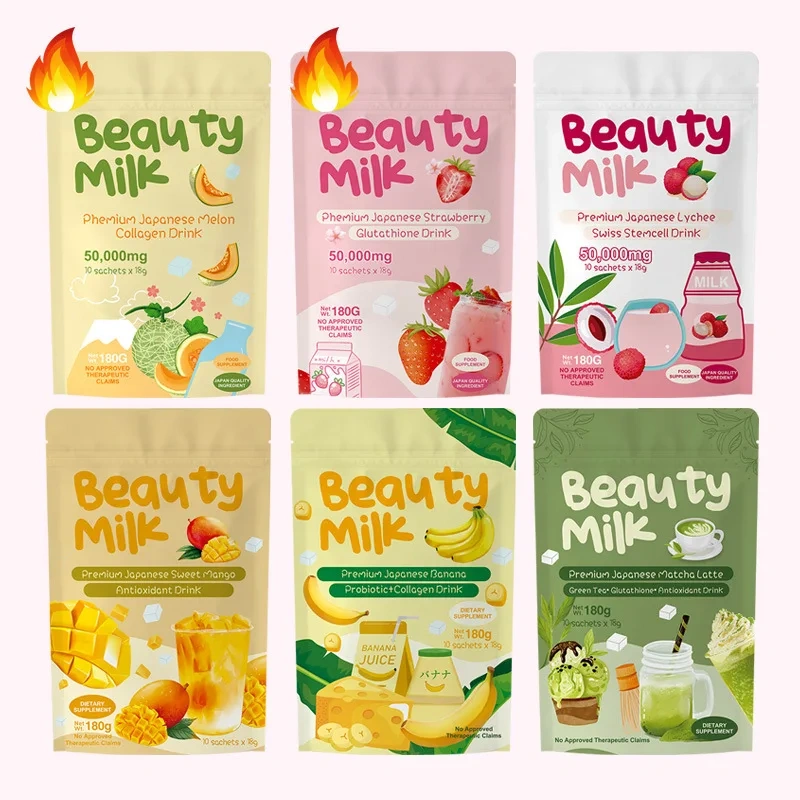 Beauty Face Milk Collagen  Drink Powder 10sachet 18g Original