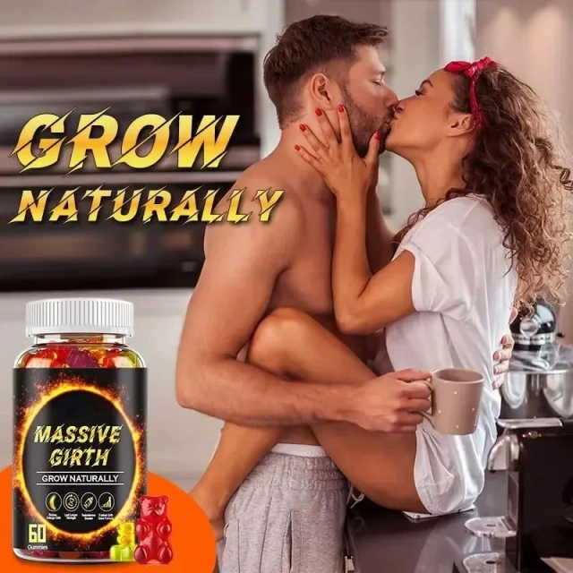 OEM 3-Inch Growth Ashwagandha Male Enhancement Gummies 60 Count Enlarger Thicken Longer Bigger for Men Not for Pregnant Women