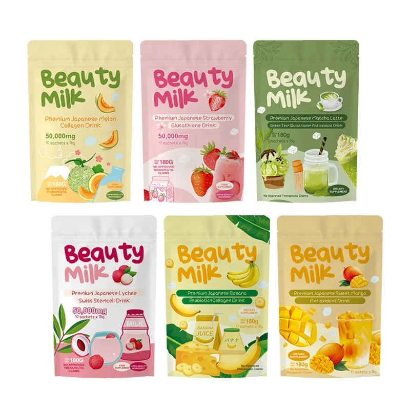 Beauty Face Milk Collagen  Drink Powder 10sachet 18g Original