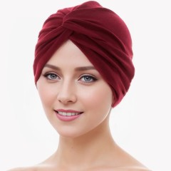 Women Turban Pre-tied Bonnet Knot Beanie Hats Headwrap Adult Lady Hijab Scarf Muslim Headscarf Caps