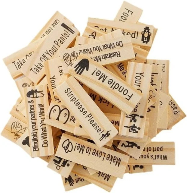 Super Building Blocks Tower Game 48 Fun Poses and Challenges with Wooden Blocks. Fun Adult Games with Fun Building Blocks