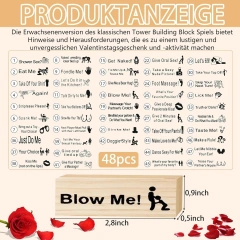 Super Building Blocks Tower Game 48 Fun Poses and Challenges with Wooden Blocks. Fun Adult Games with Fun Building Blocks