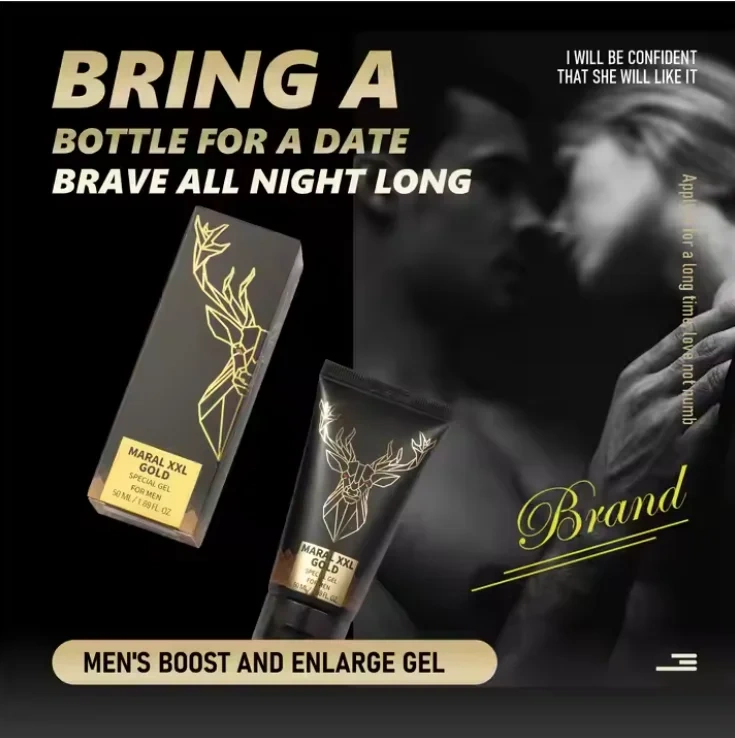 Intensive Golden Deer Head Male Penis Massage Plus Gel Private Part Repair Cream Adult Products Wholesale