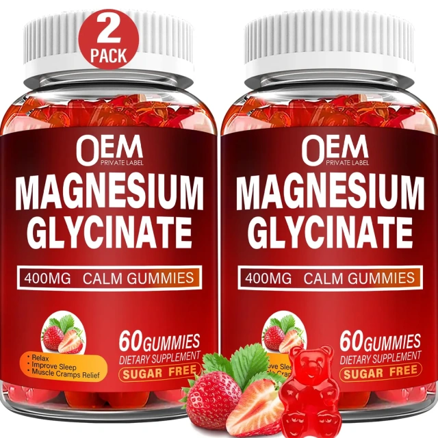 OEM Private Label Magnesium Complex Gummies Magnesium Citrate Magnesium Glycinate With Zinc Supplement for Calm Relaxation